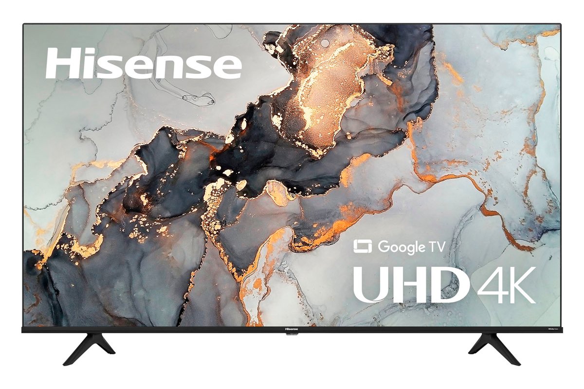 Vorderwinkel des 4K-Smart-TVs der Hisense A6-Serie.