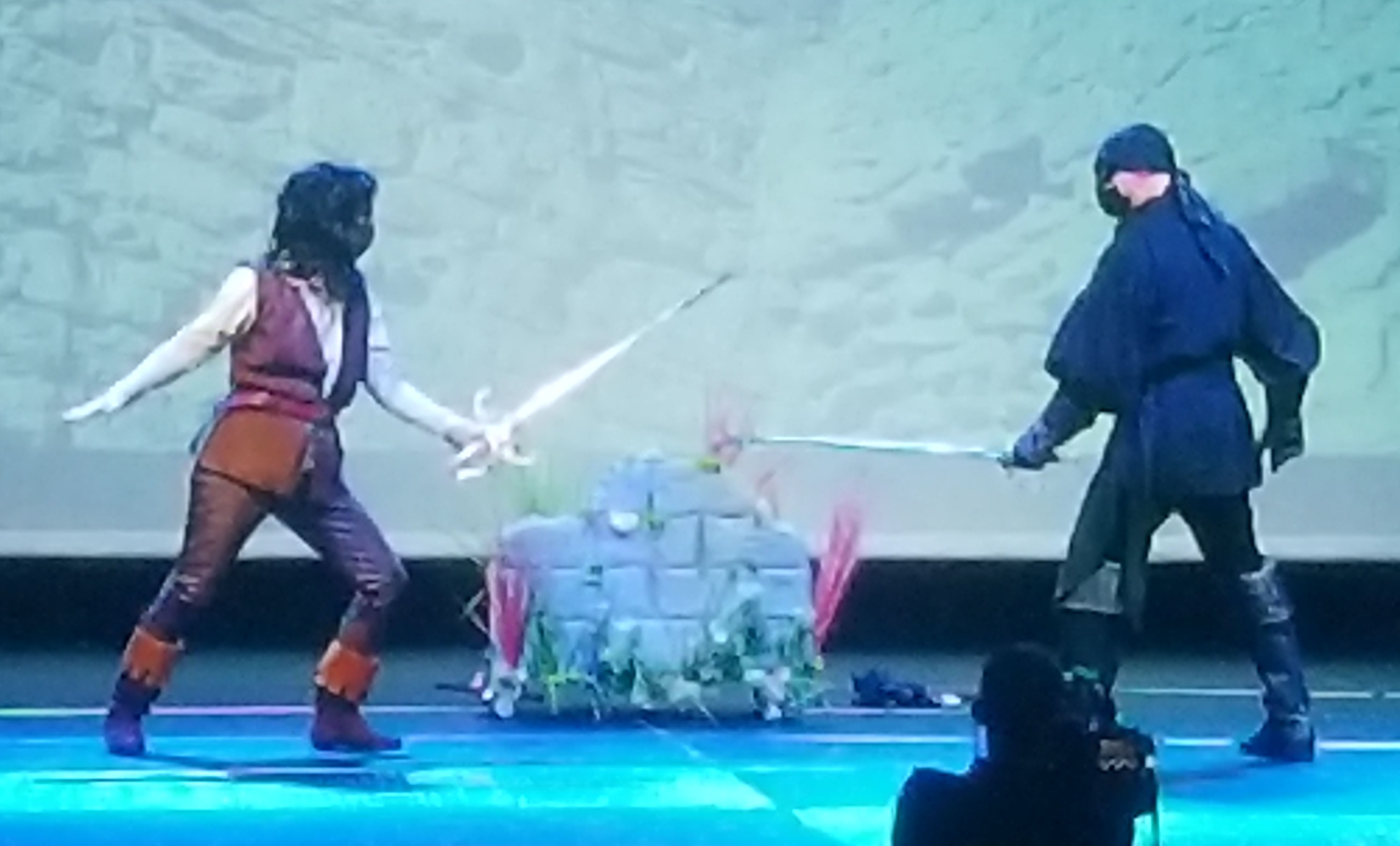 Fãs de cosplay recriam uma cena de A Princesa Prometida.