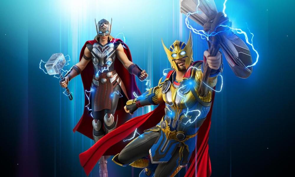 Mighty Thor and Thor Odinson from Thor: Love and Thunder in Fortnite.