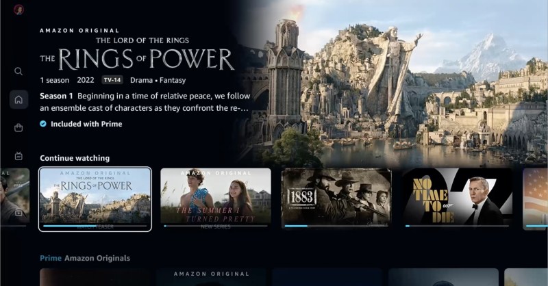 refreshes Prime Video design with icon-based navigation and