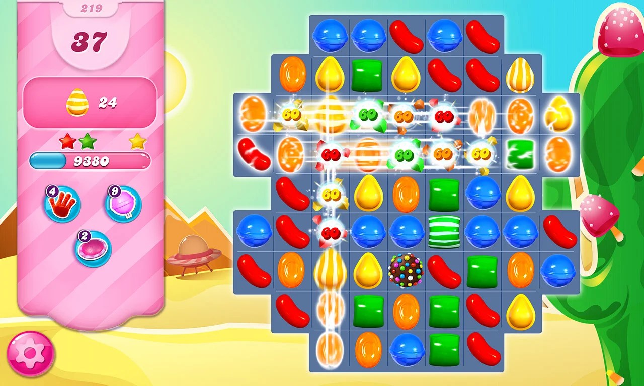 Candy Crush Saga is played on a web browser or tablet.