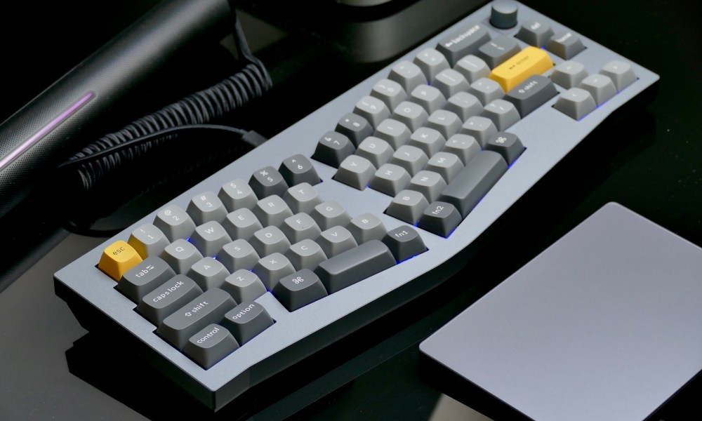 The Keychron Q8 seen from above.