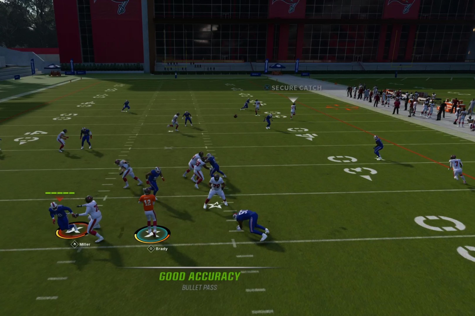 A corner route gets open against Cover 2 in Madden 23.
