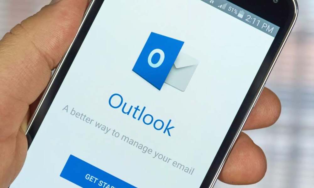 Microsoft Outlook app landing page.