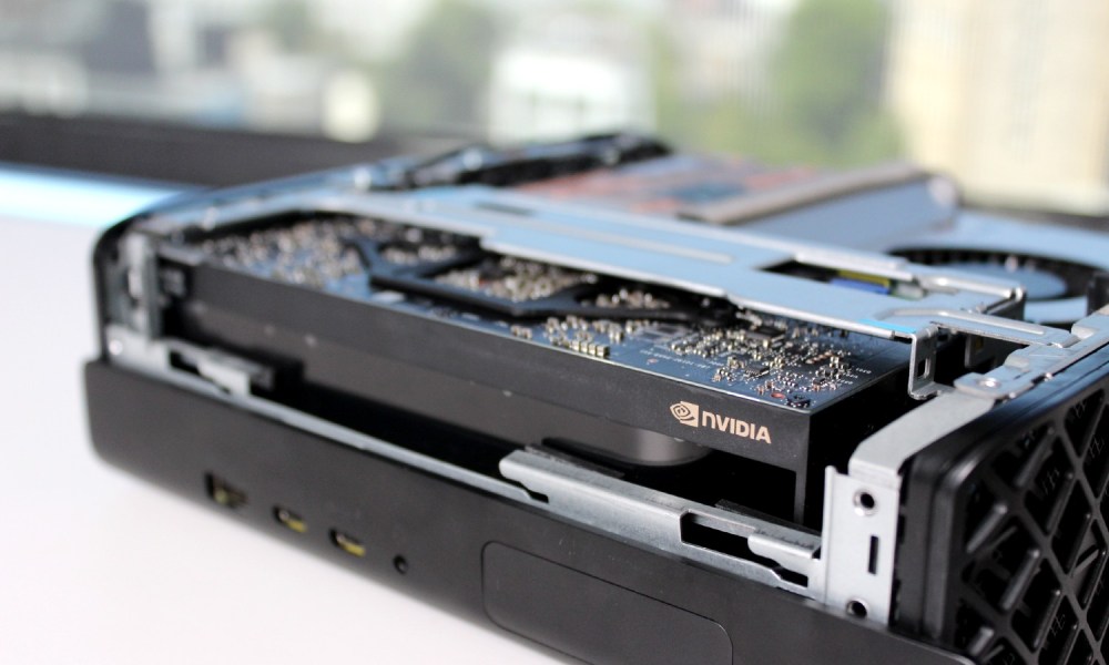 The Nvidia GPU shown inside the HP Z2 G9.