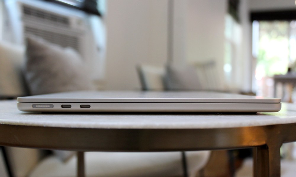 A side of the MacBook Air showing the ports.