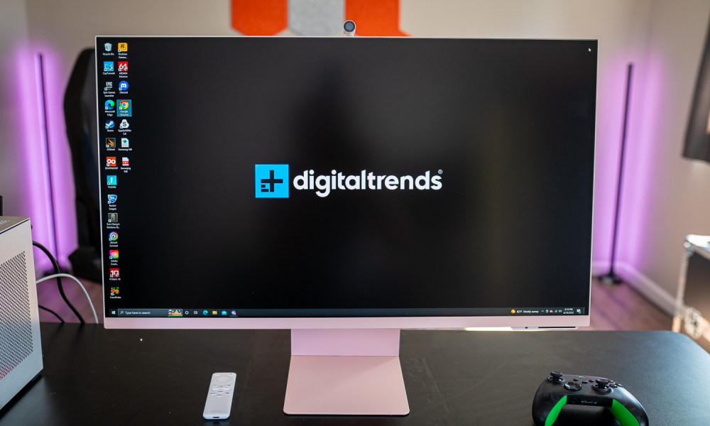 Samsung M8 Smart Monitor with the Digital Trends logo.