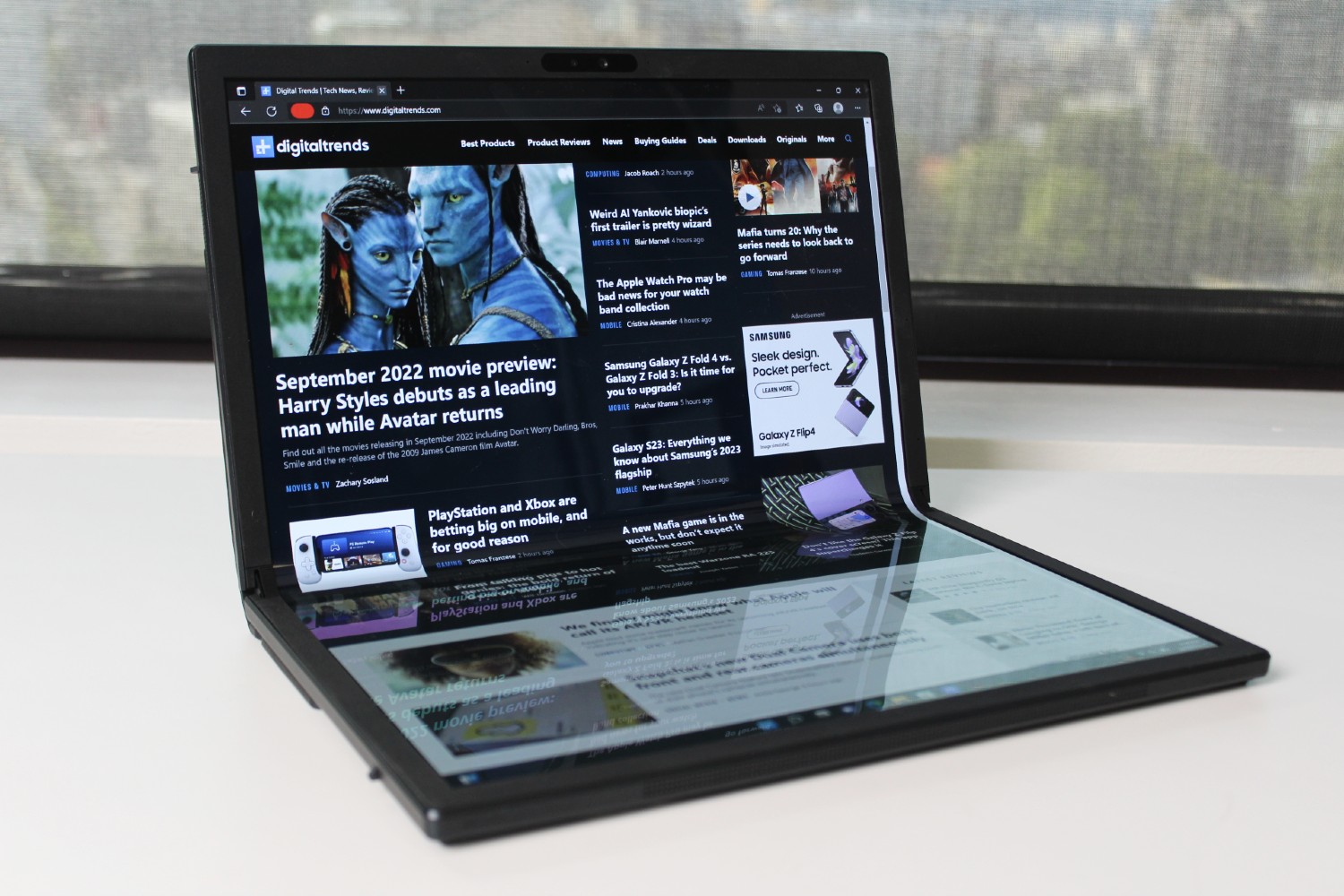 Hands-On With This Massive 17-Inch Folding OLED Screen PC From