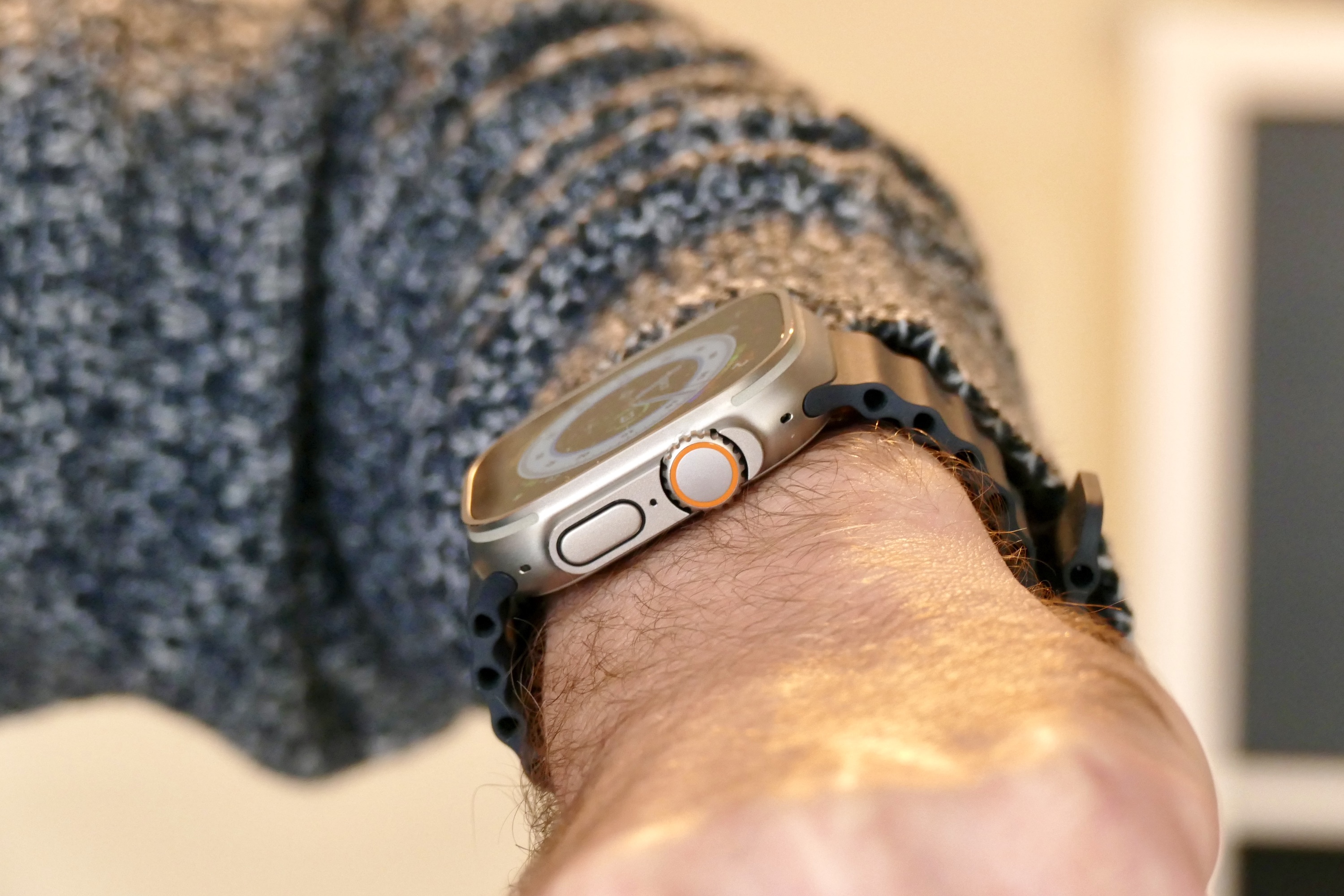 El lateral del Apple Watch Ultra.