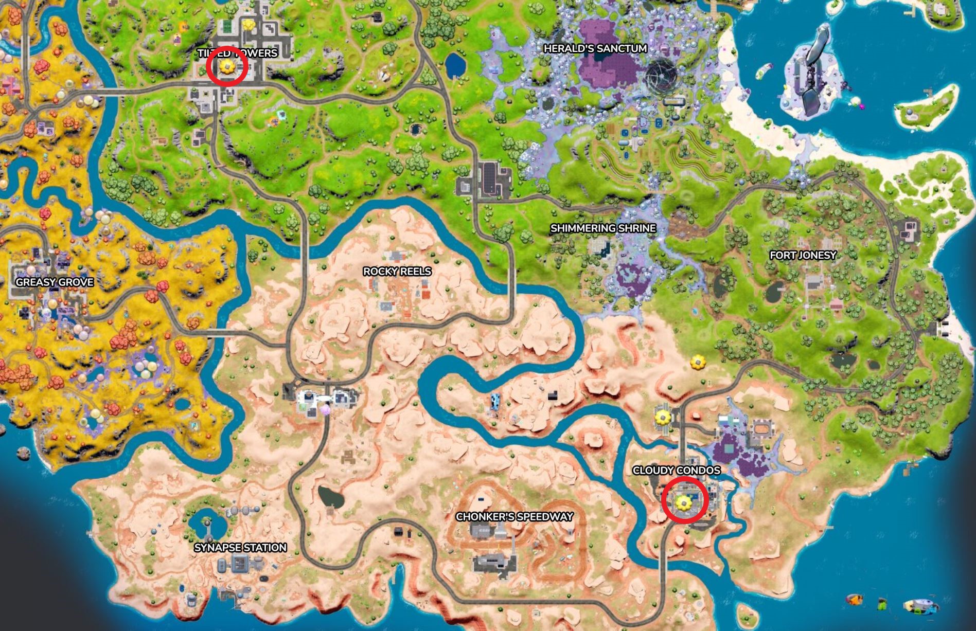 Fortnite Chapter 3 Guide All Week 1 Quests And How To Complete Them   Fortnite Map Bust Door 