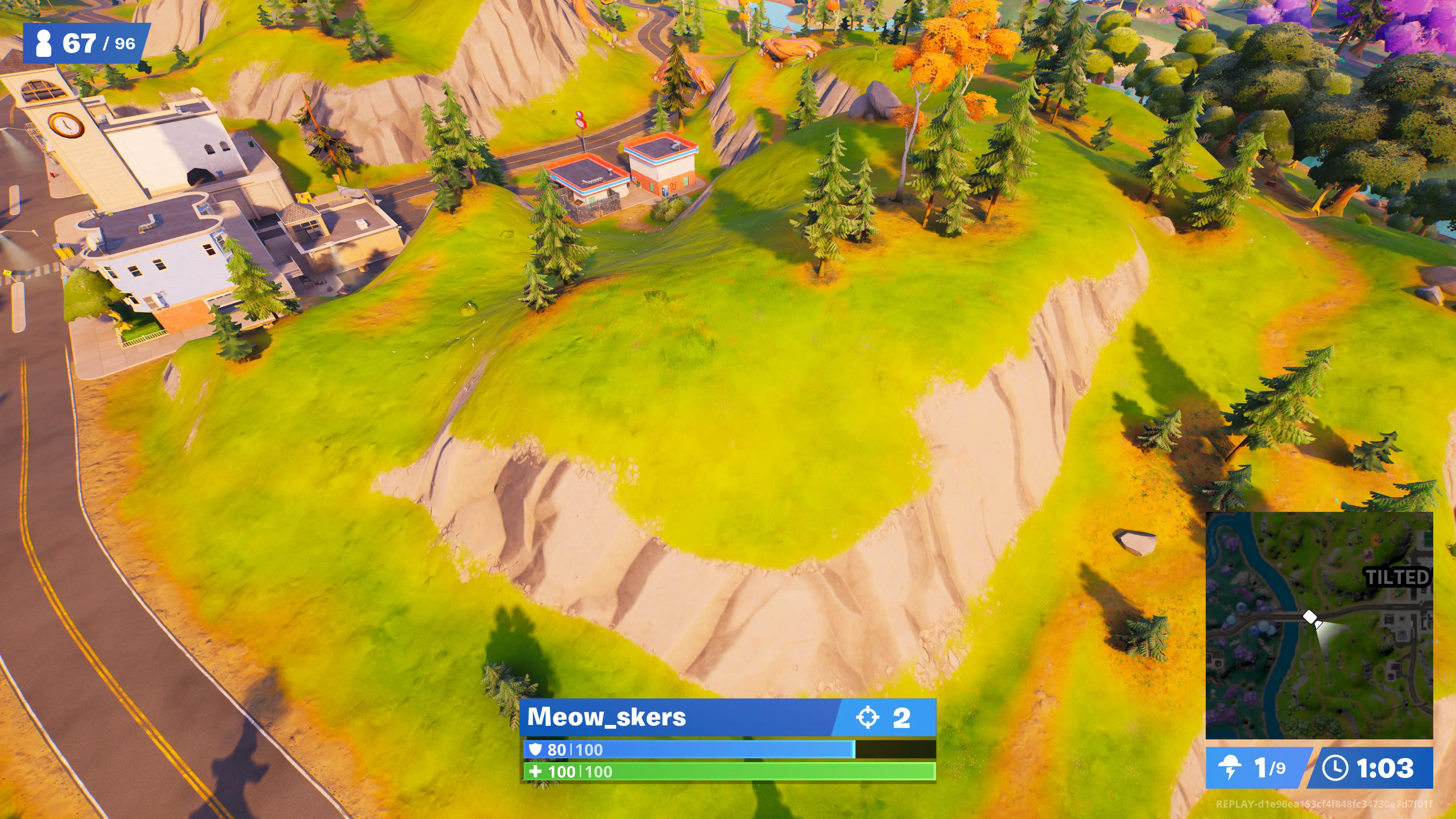 Large hill in Fortnite.