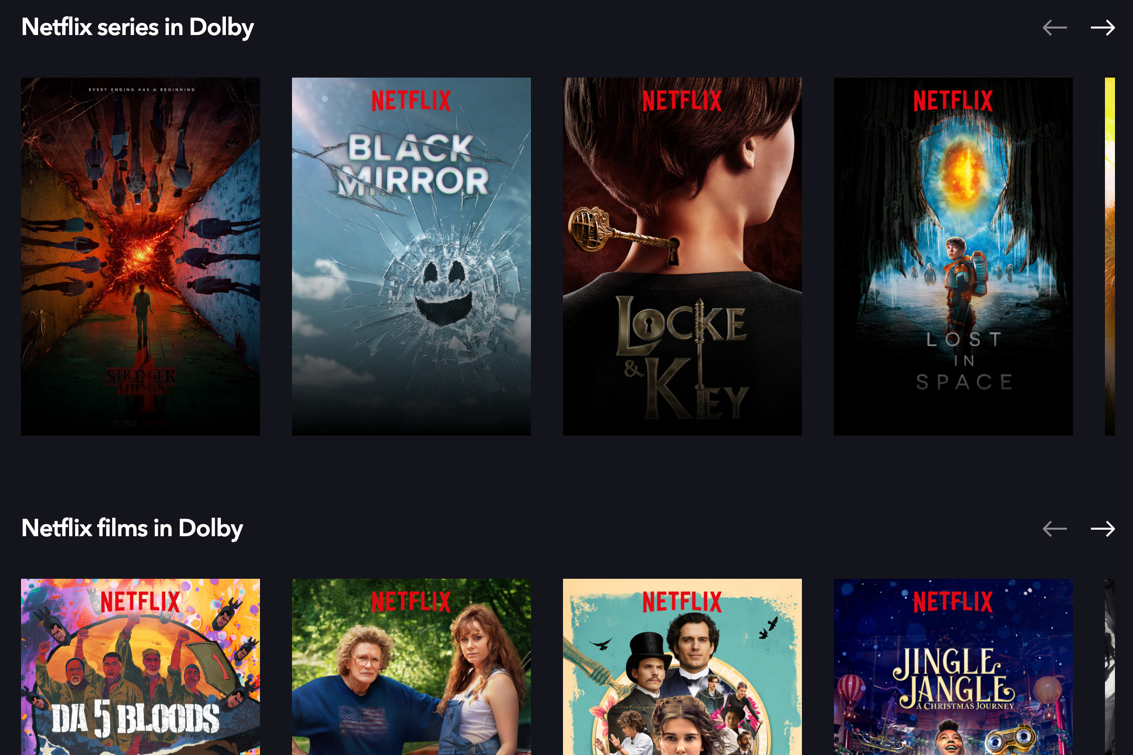 Netflix hot sale dolby digital