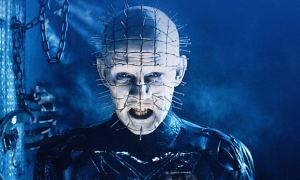 Pinhead on the poster cover for Hellraiser