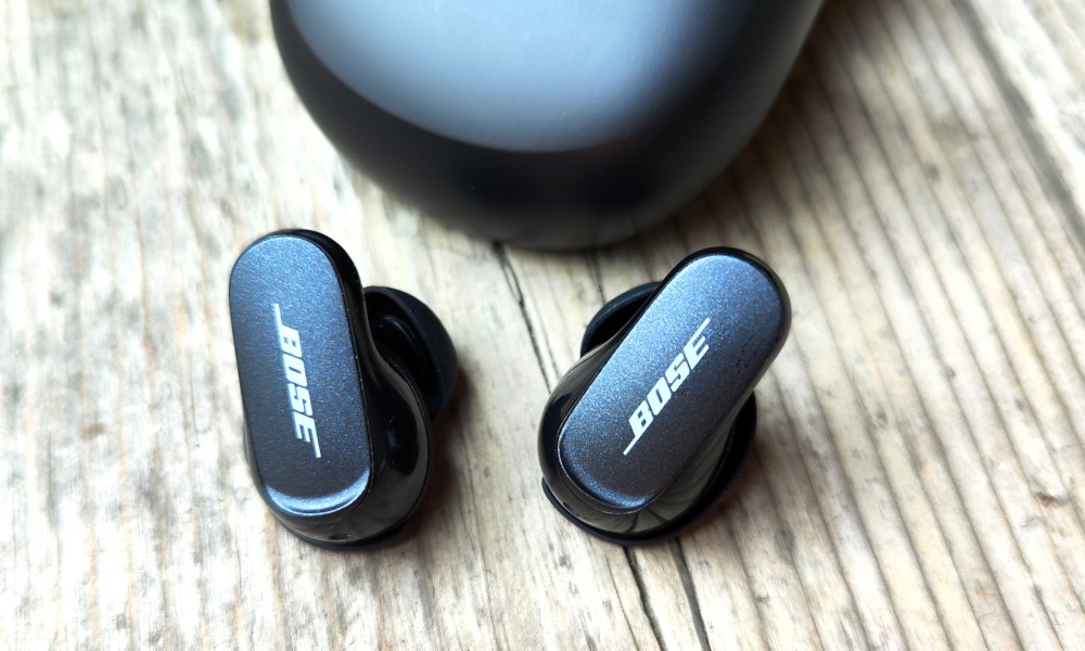 Close-up of Bose QuietComfort Earbuds II.