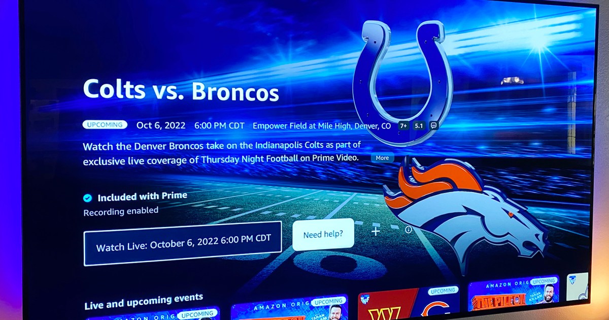 How to Watch TNF Colts vs. Broncos Live on 10/06 - TV Guide
