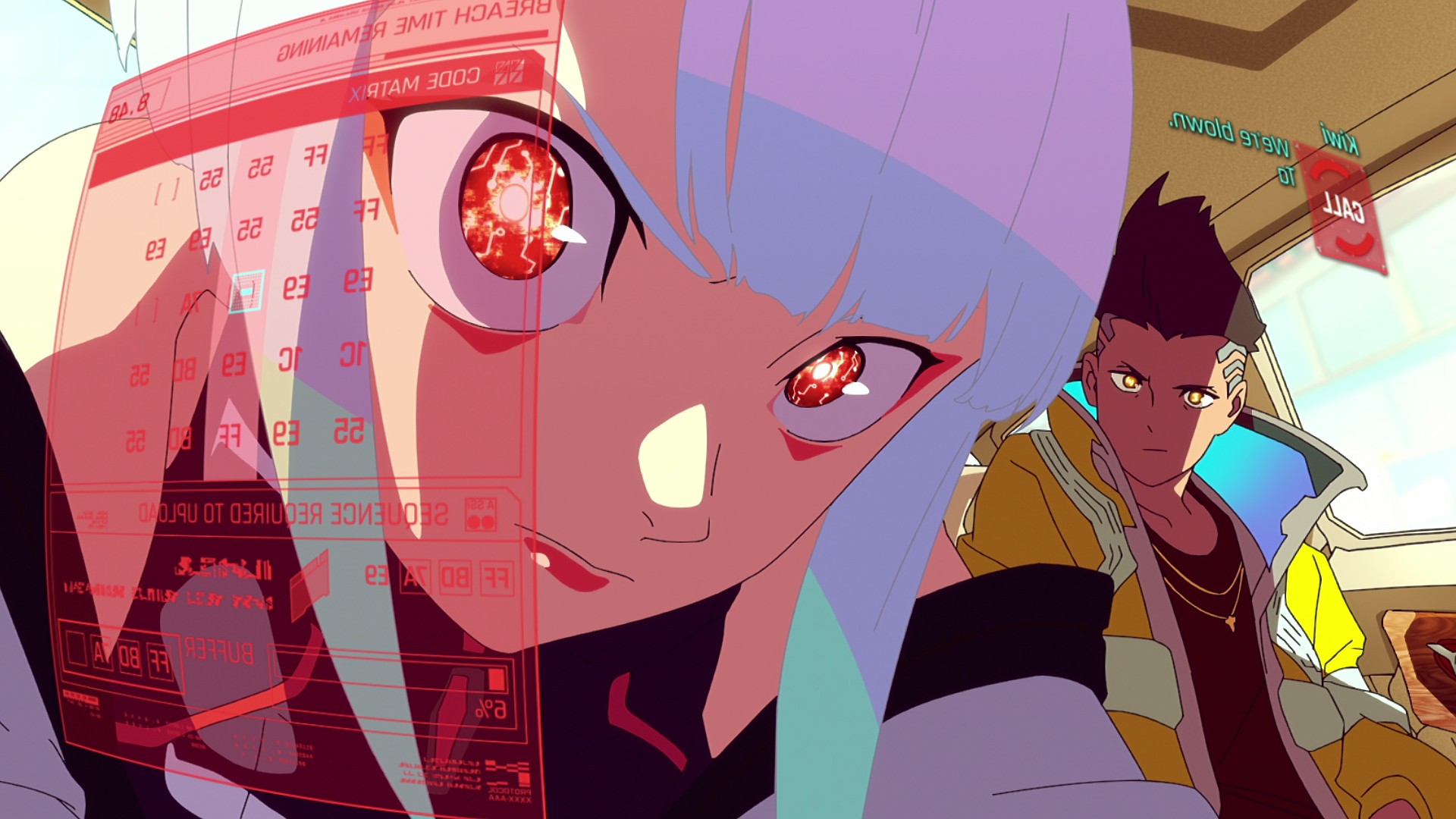 David art from Cyberpunk: Edgerunners anime 4K wallpaper download