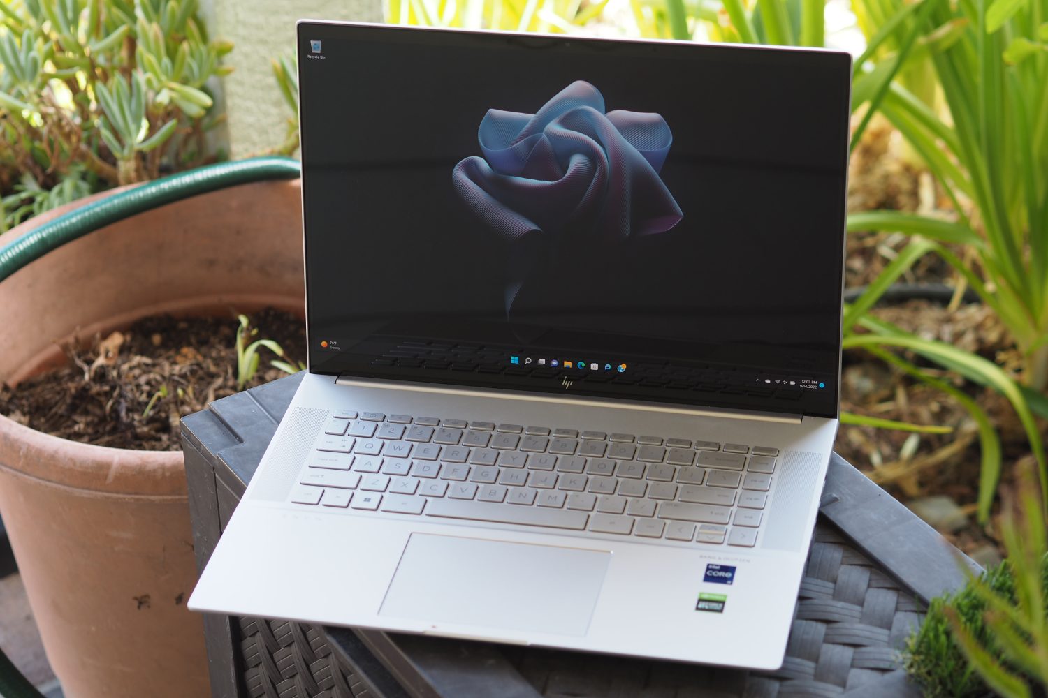 hp envy 16 review front angled