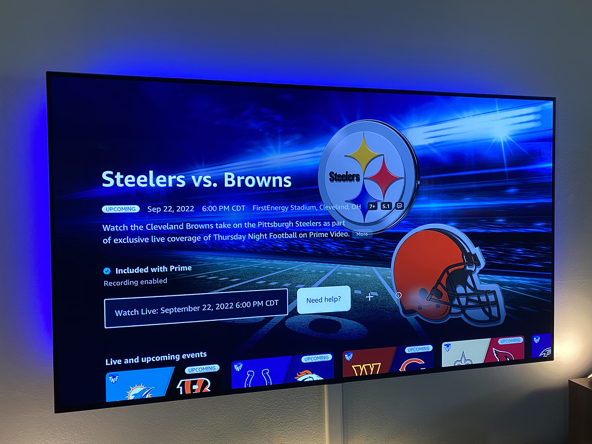 Pittsburgh Steelers vs. Cleveland Browns - 2022 NFL Regular Season