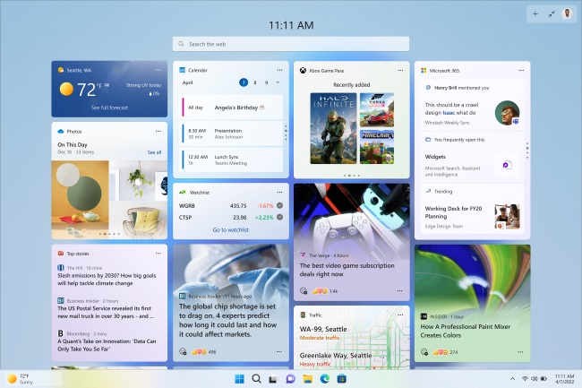 Windows 11 Insider Preview Build 25201 enthält eine neue erweiterte Ansicht für Widgets.