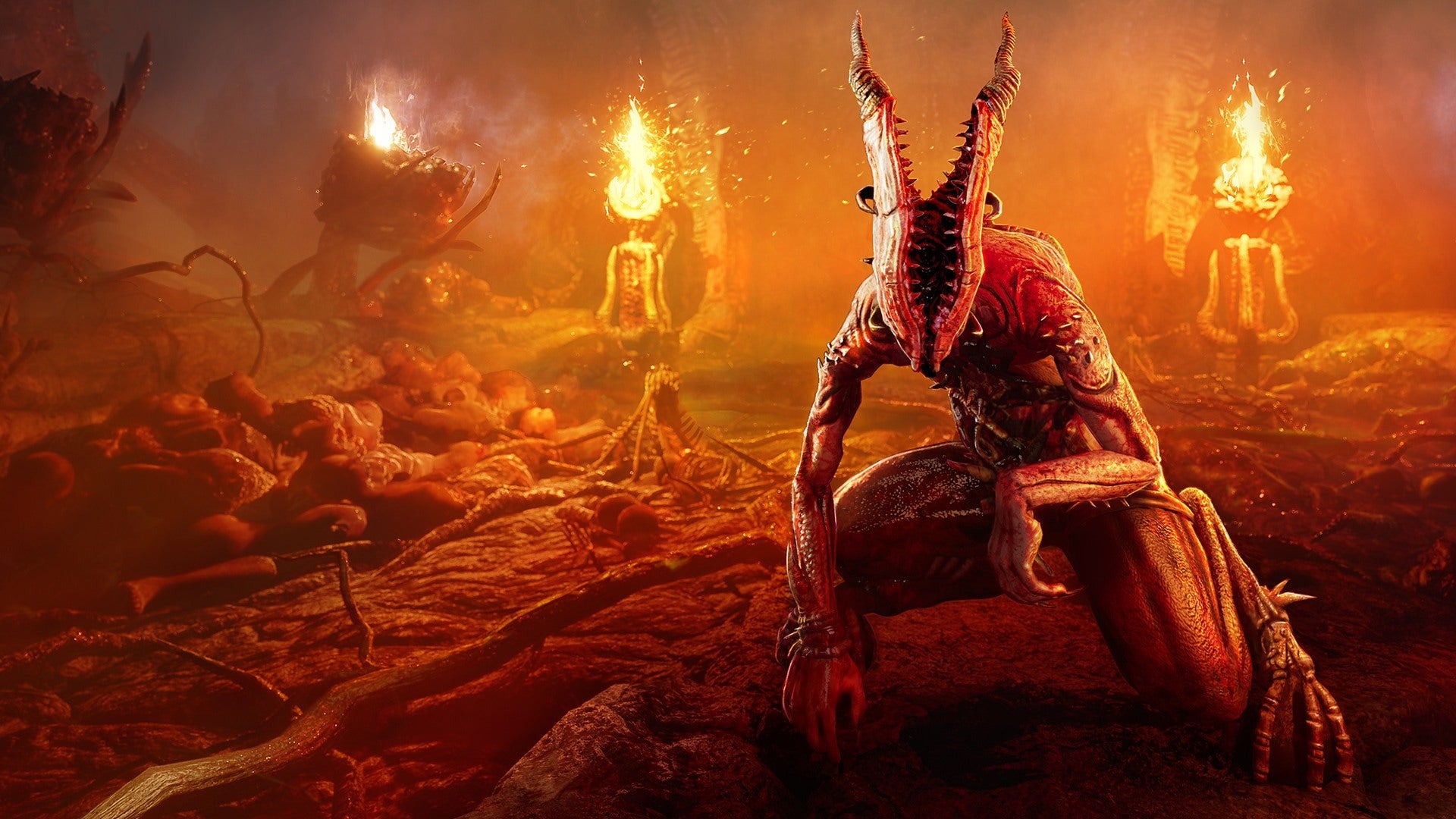 Einer der Dämonen sitzt im Videospiel Agony in der Hölle