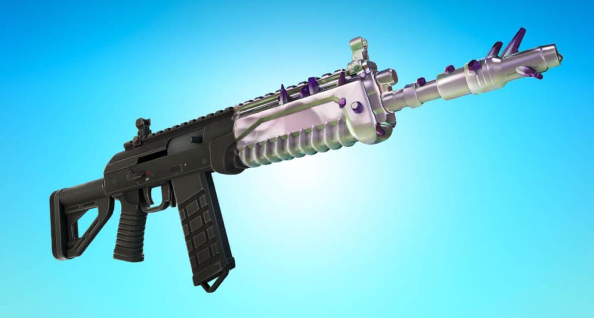 The EvoChrome Burst Rifle in Fortnite.