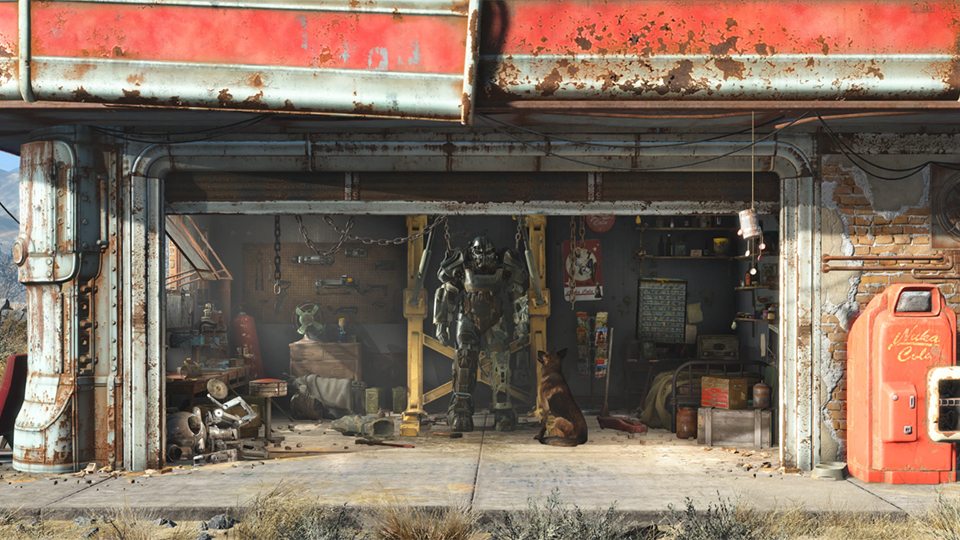 Combinaison d'armure assistée dans Fallout 4.