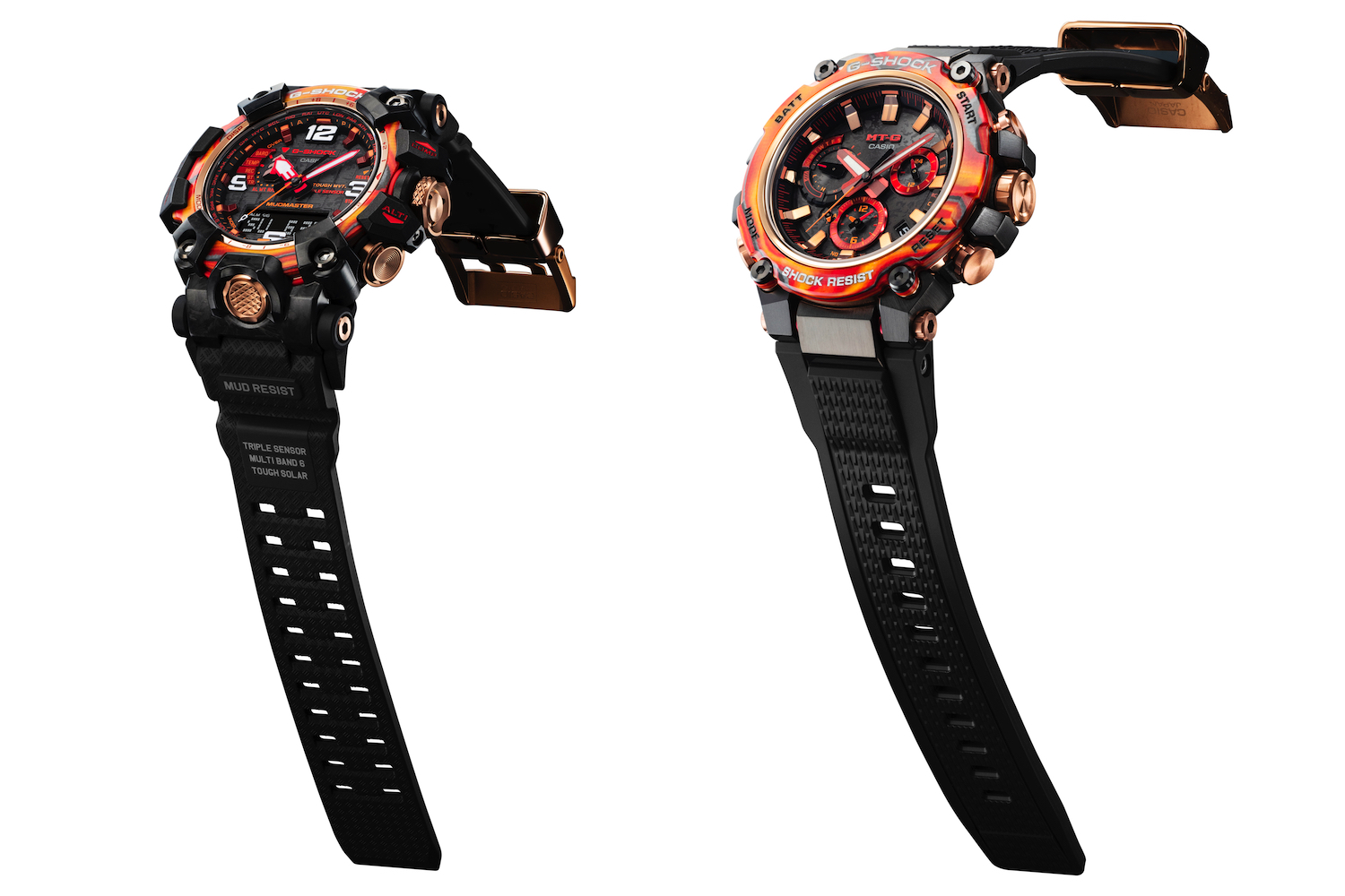 Relojes Casio G-Shock's Flare Red 40th aniversario.