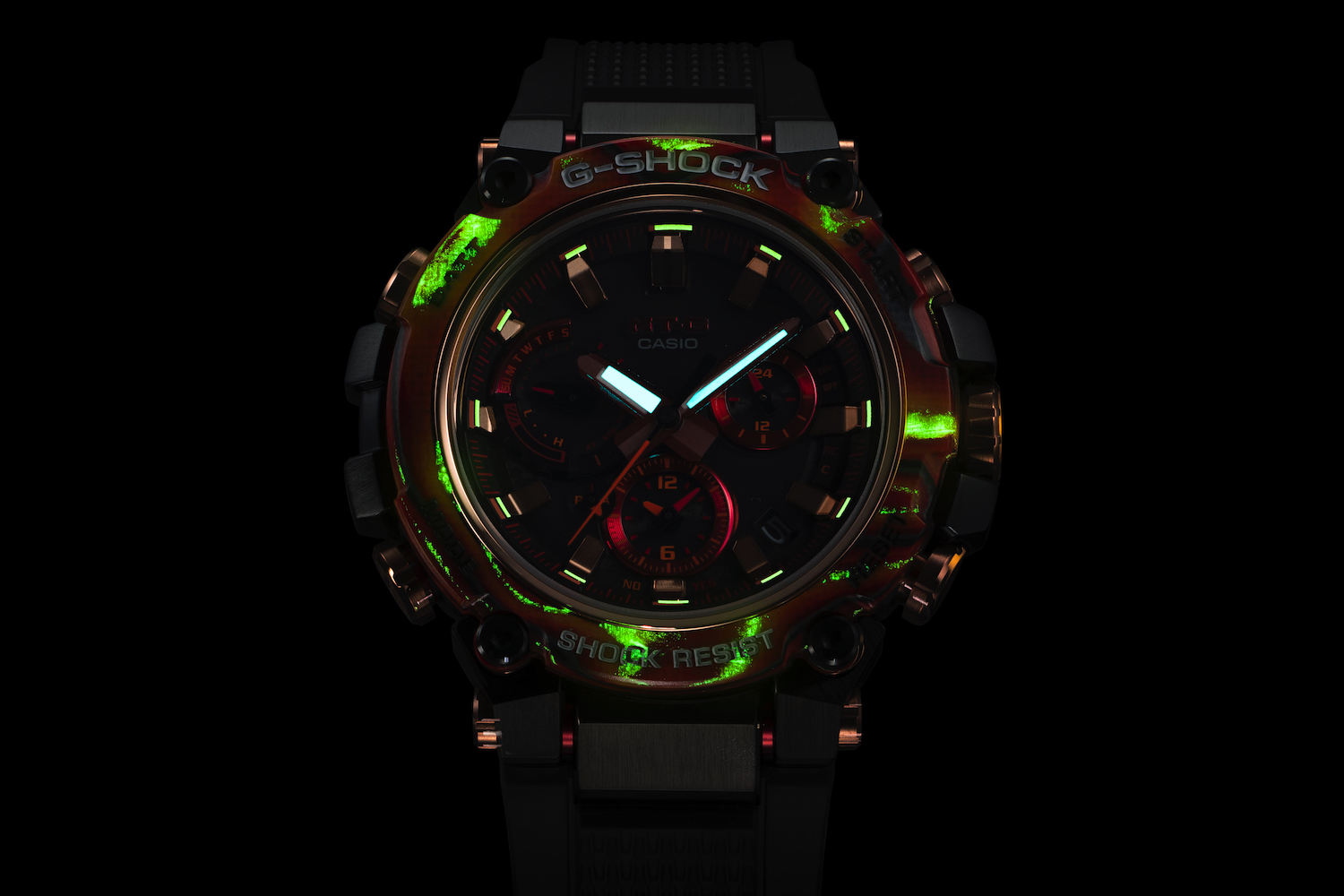 Casio glow in the dark clearance watch