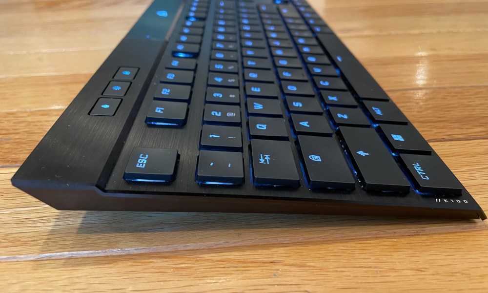 Corsair K100 Air gaming keyboard side.