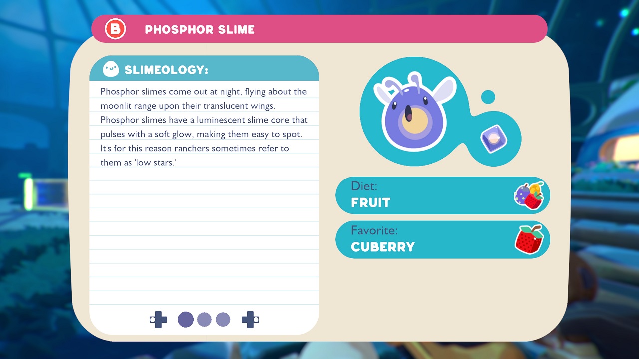A Slimepedia entry in Slime Rancher 2.