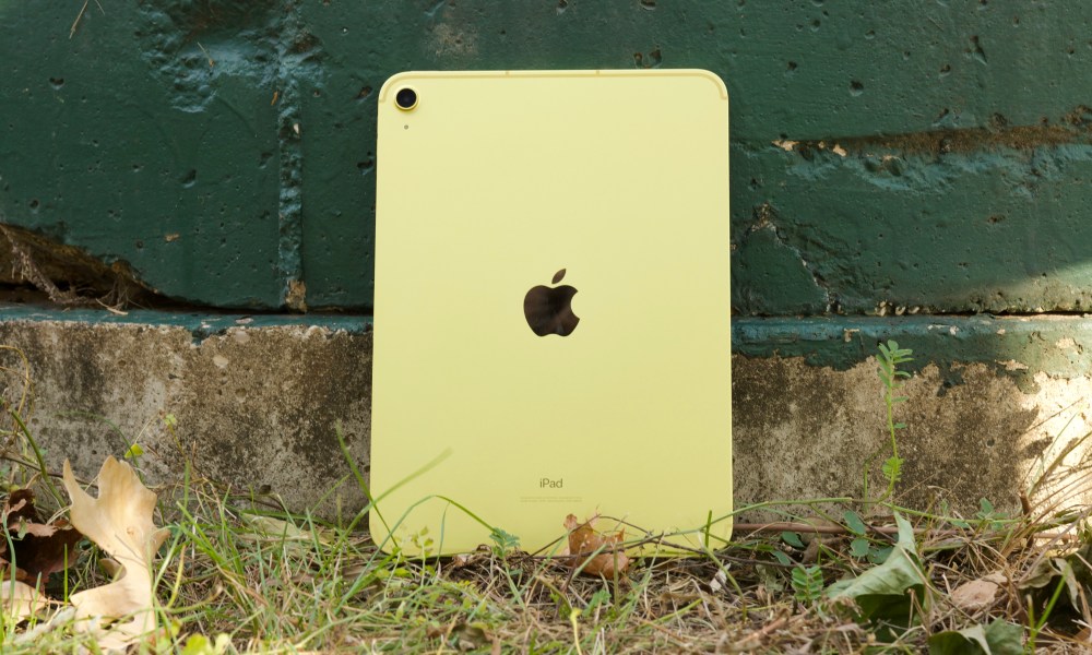 The iPad (2022) in its yellow color.