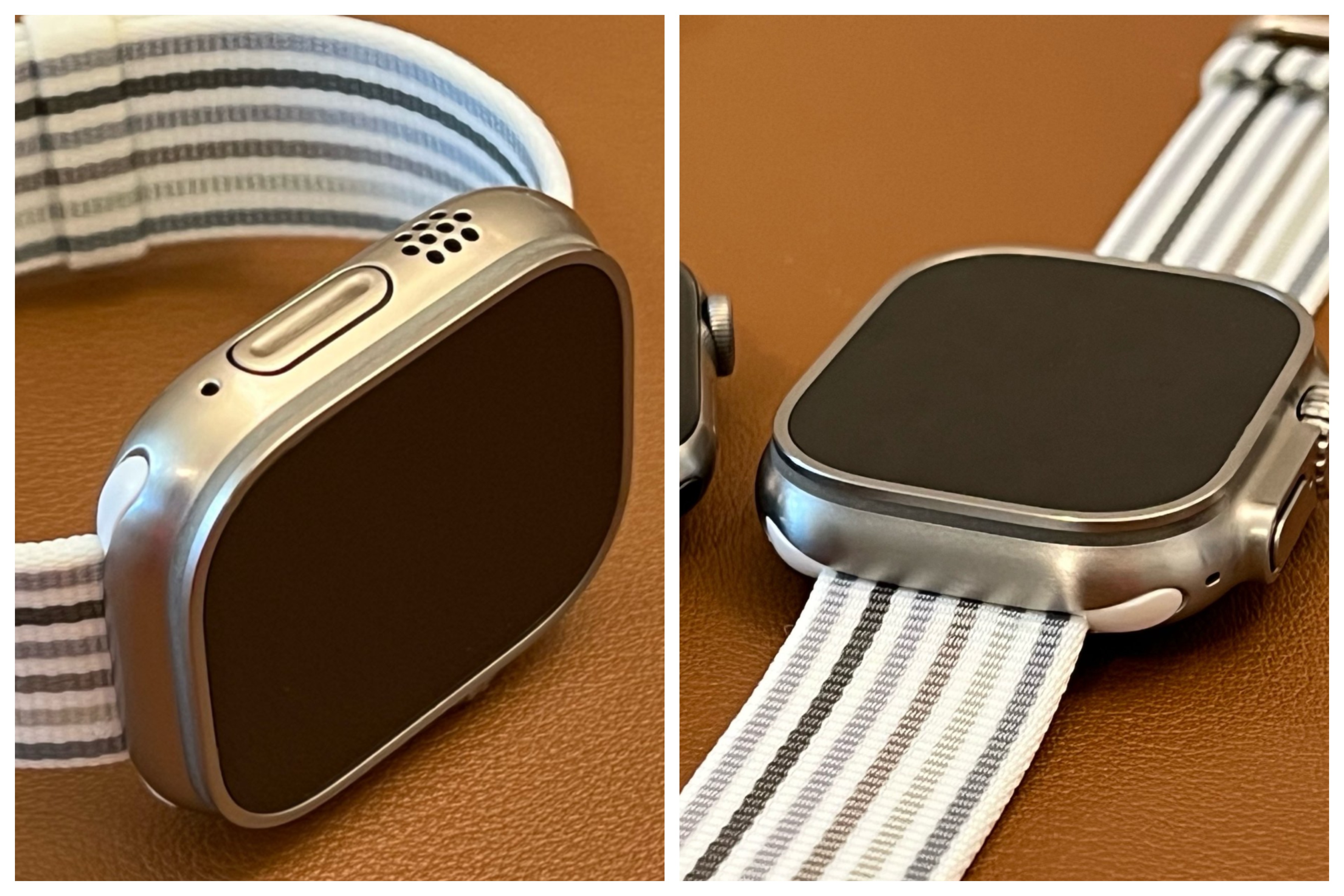 Removing the paint on Apple Watch Ultra.