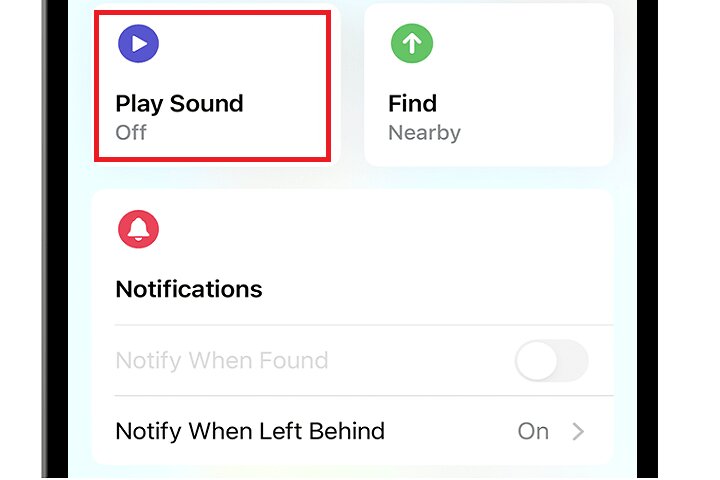 Play a sound to find your Apple device.