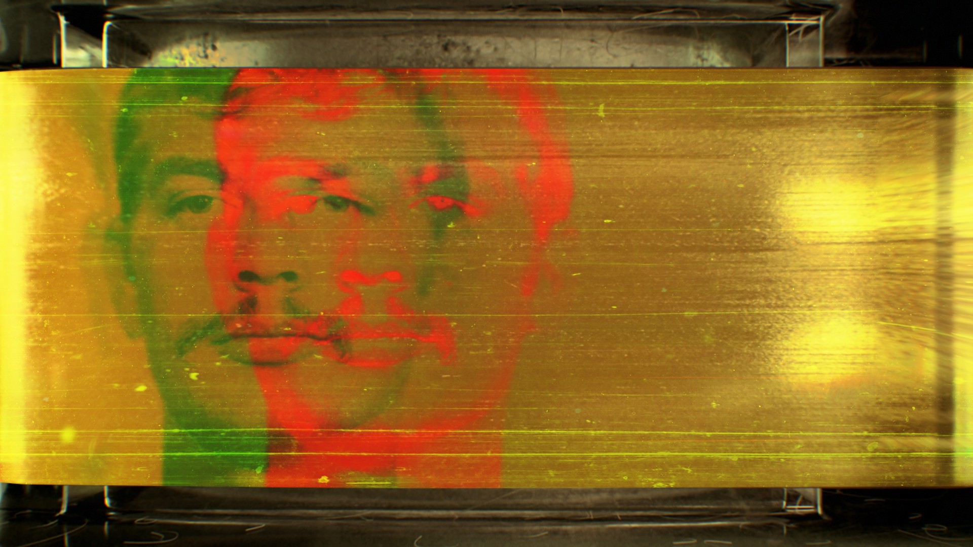 Ein überlagertes Bild von Jeffrey Dahmer in Conversations with a Killer.