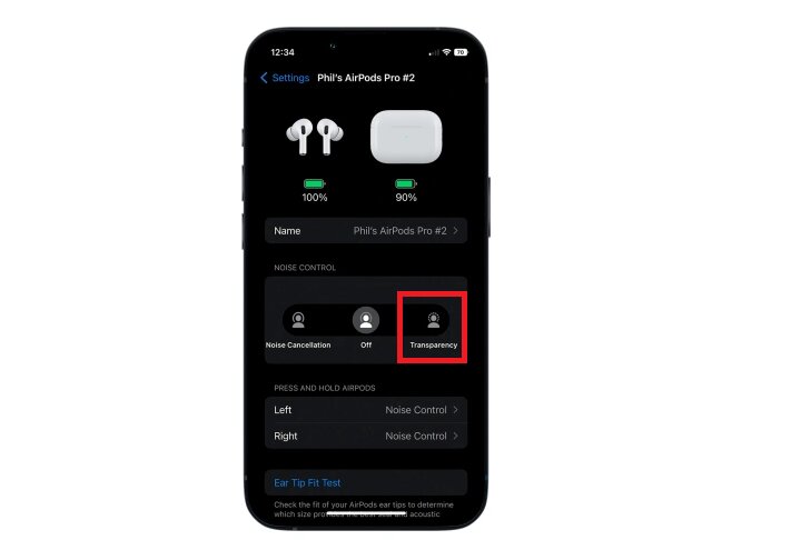 airpod pro fit test android