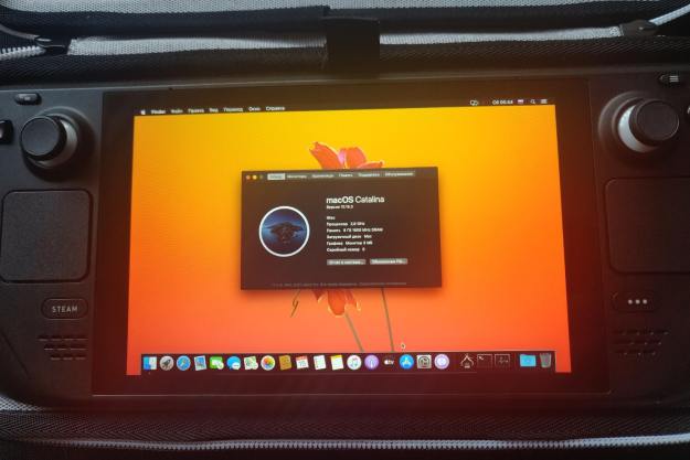 macOS Catalina running on a Steam Deck.