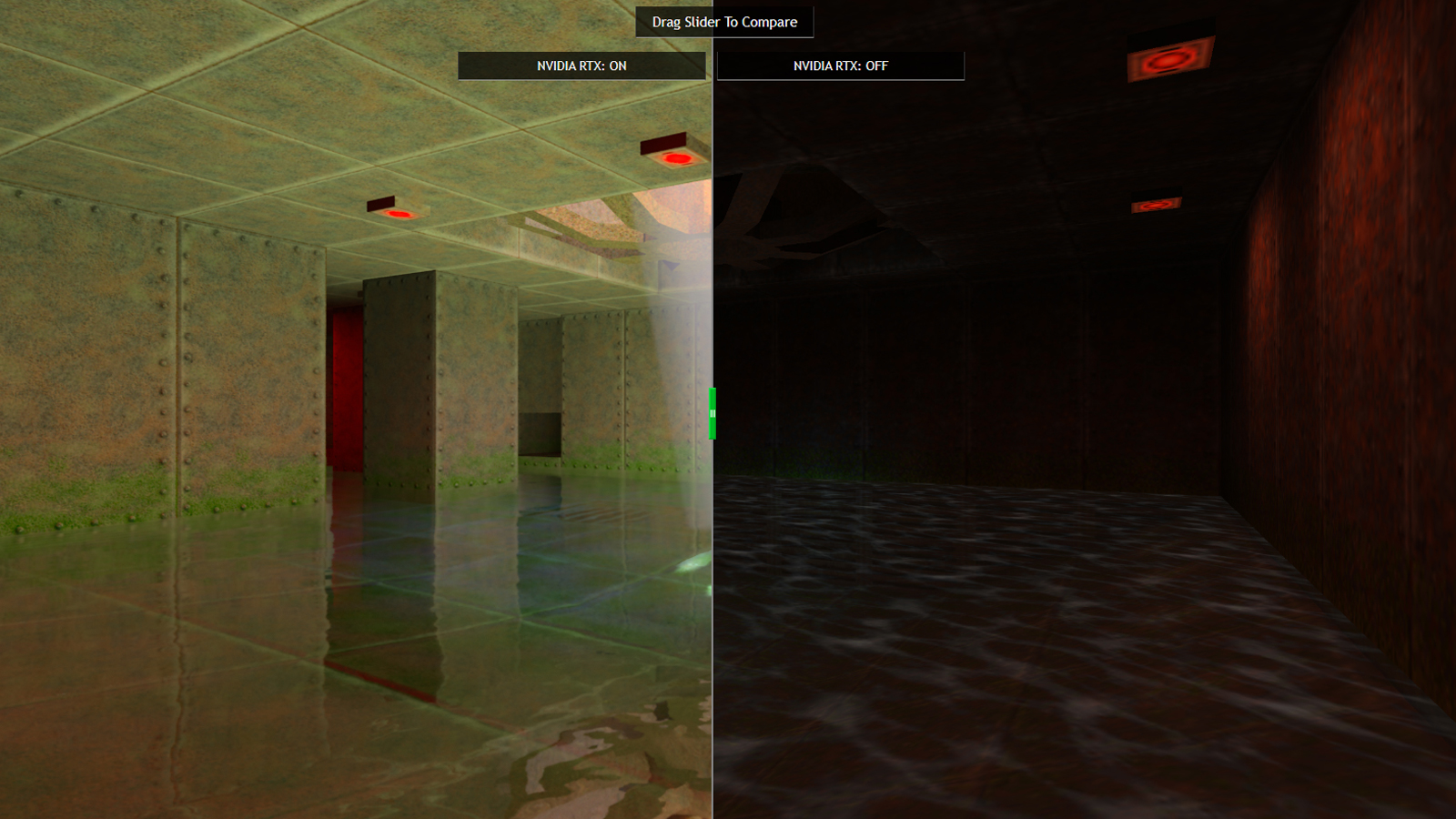 A comparison of Quake II RTX with Quake II native.