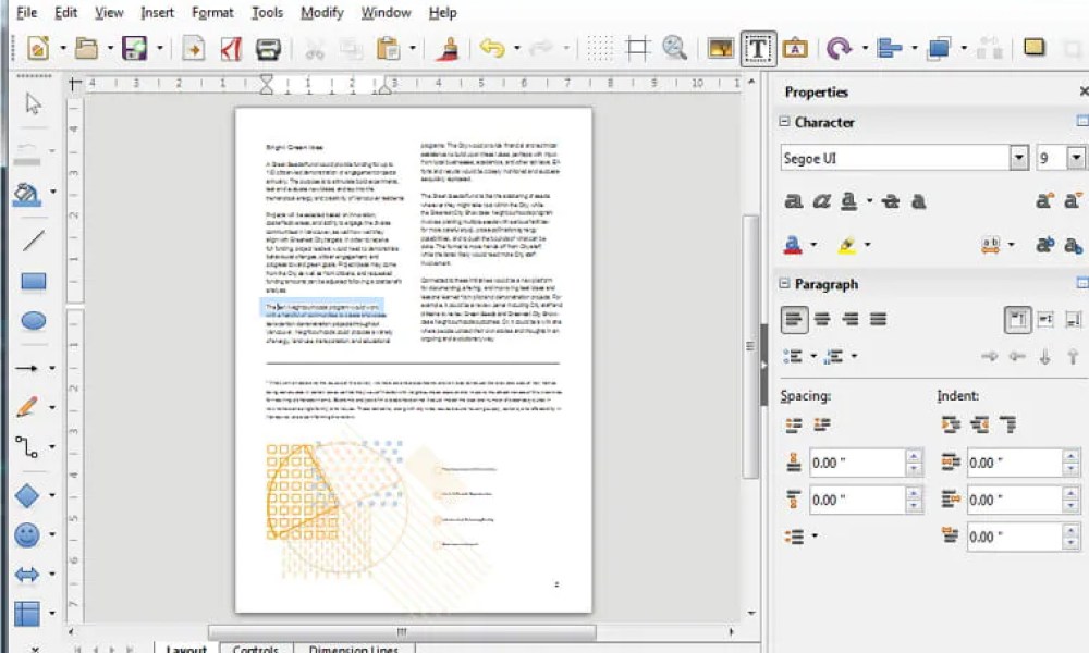 Document work in LibreOffice.