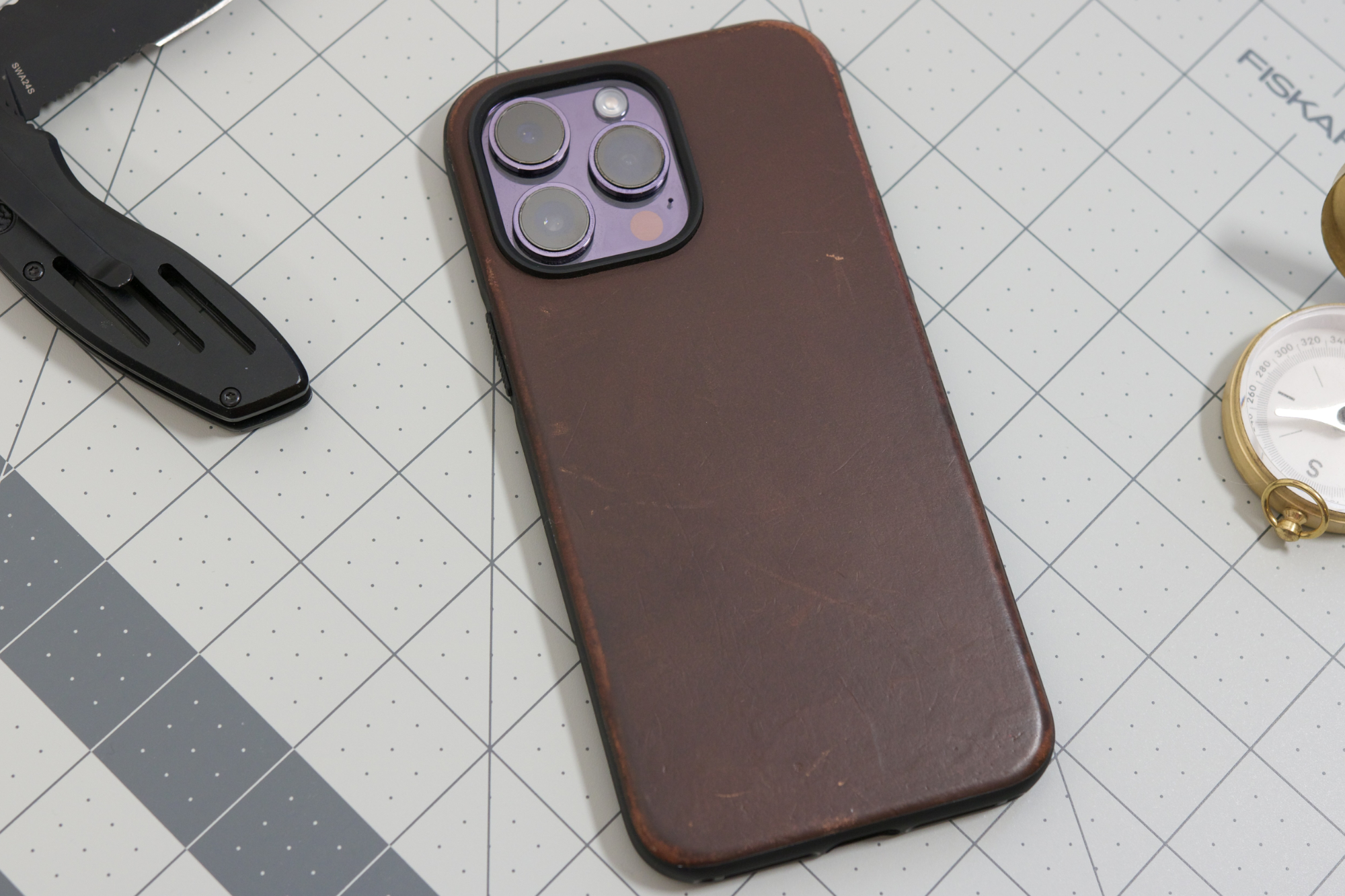 Leather Double Phone Case, Dual Phone Case for Work and Personal