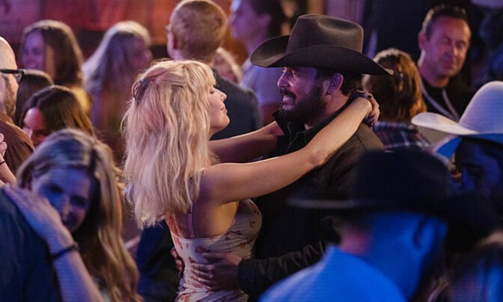 Beth dances with her husband in Yellowstone.