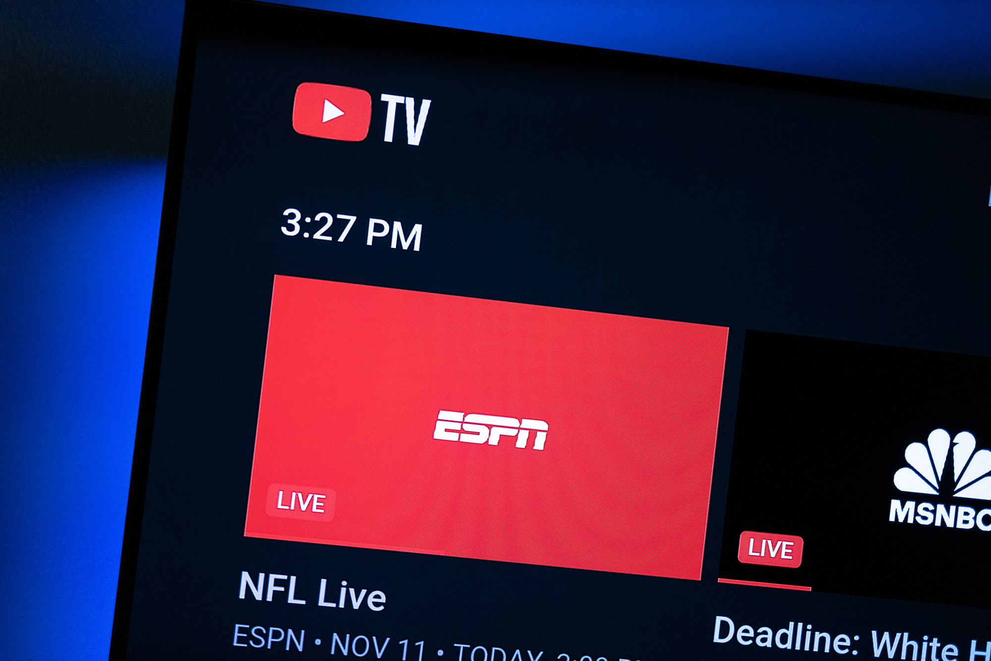 YouTube TV adds a clock to its live guide Apple TV gets the new UI