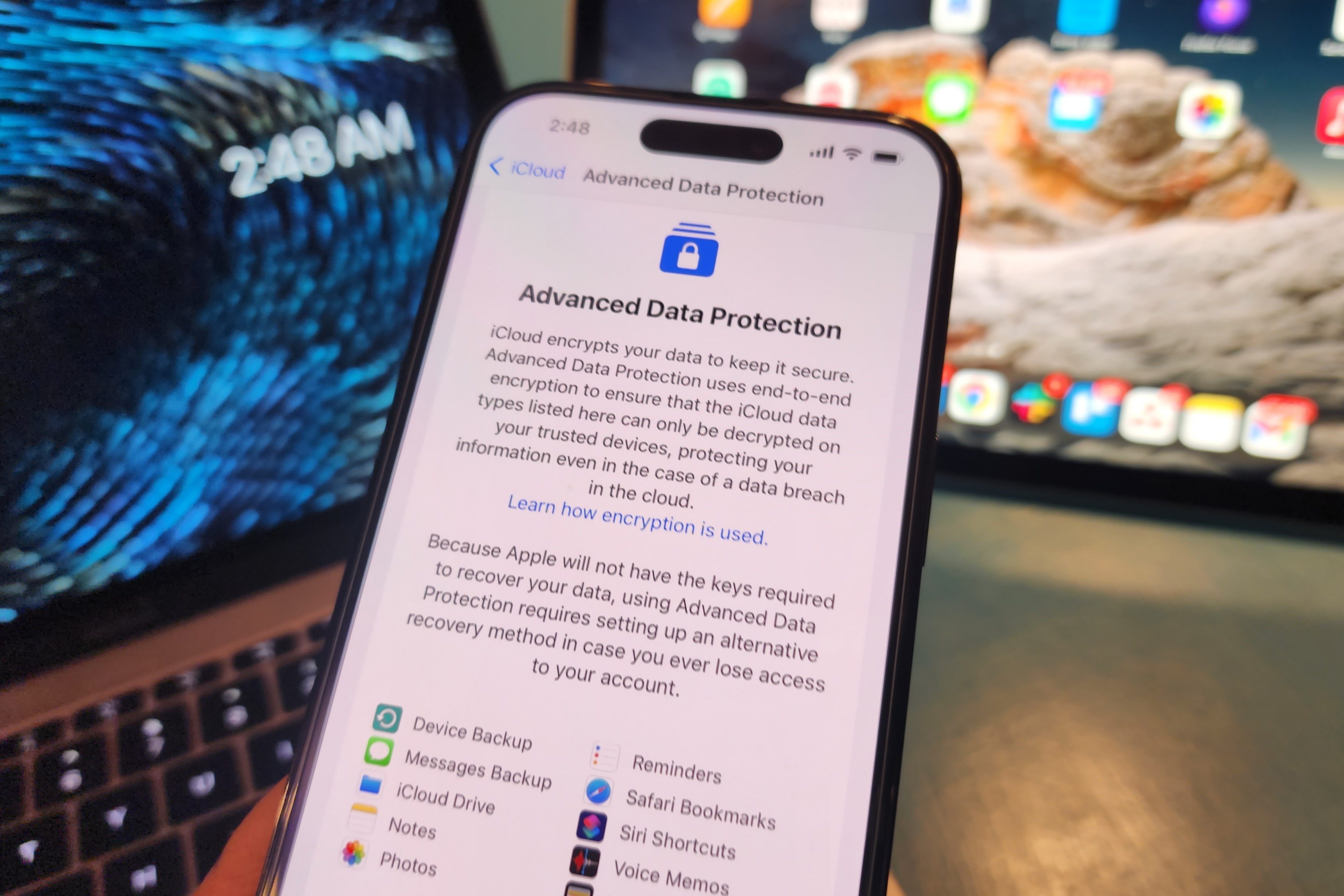 Función avanzada de protección de datos en iPhone.