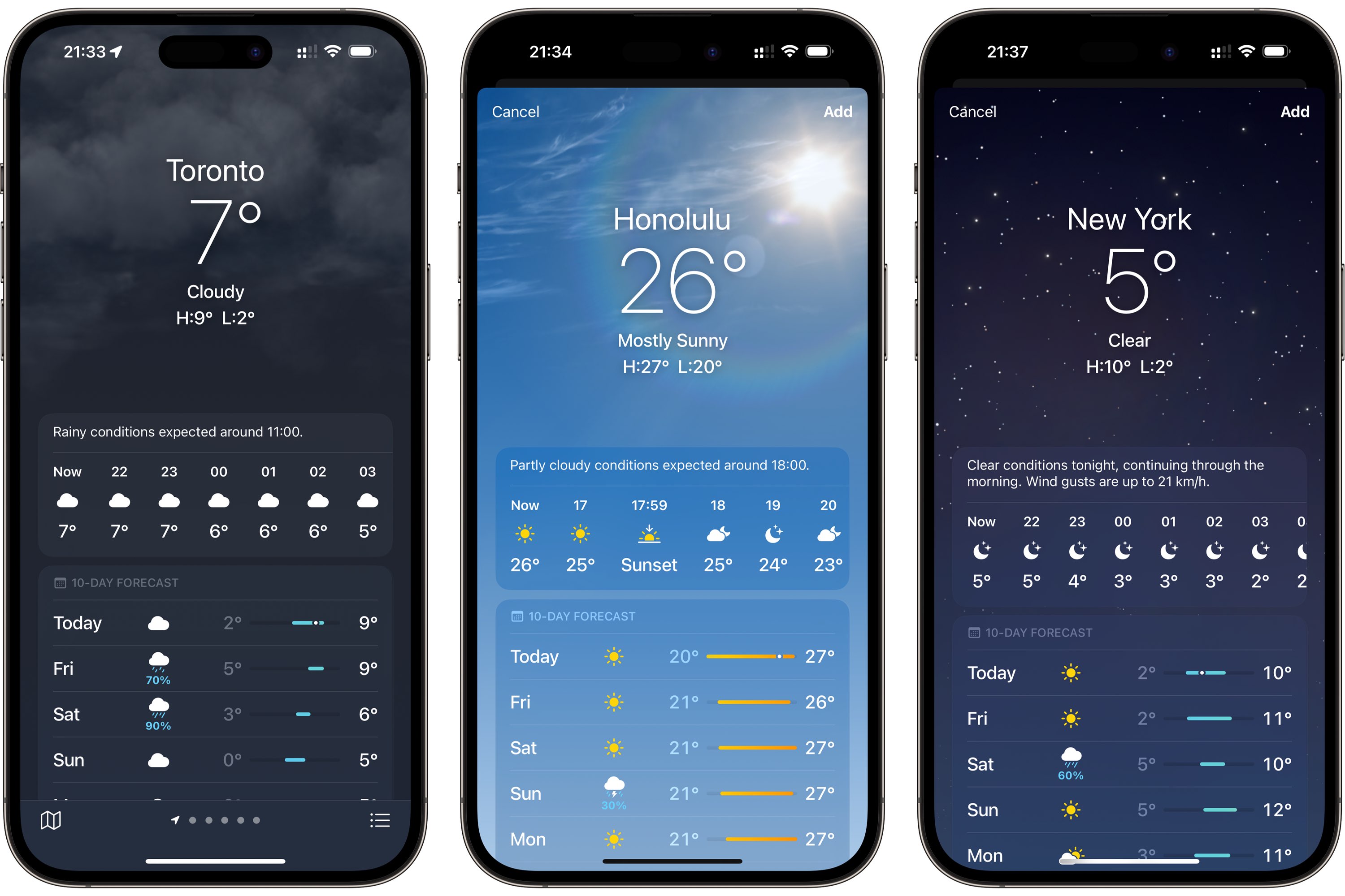 Лучшие погодные приложения для iPhone в 2024 году: AccuWeather, Carrot и другие.