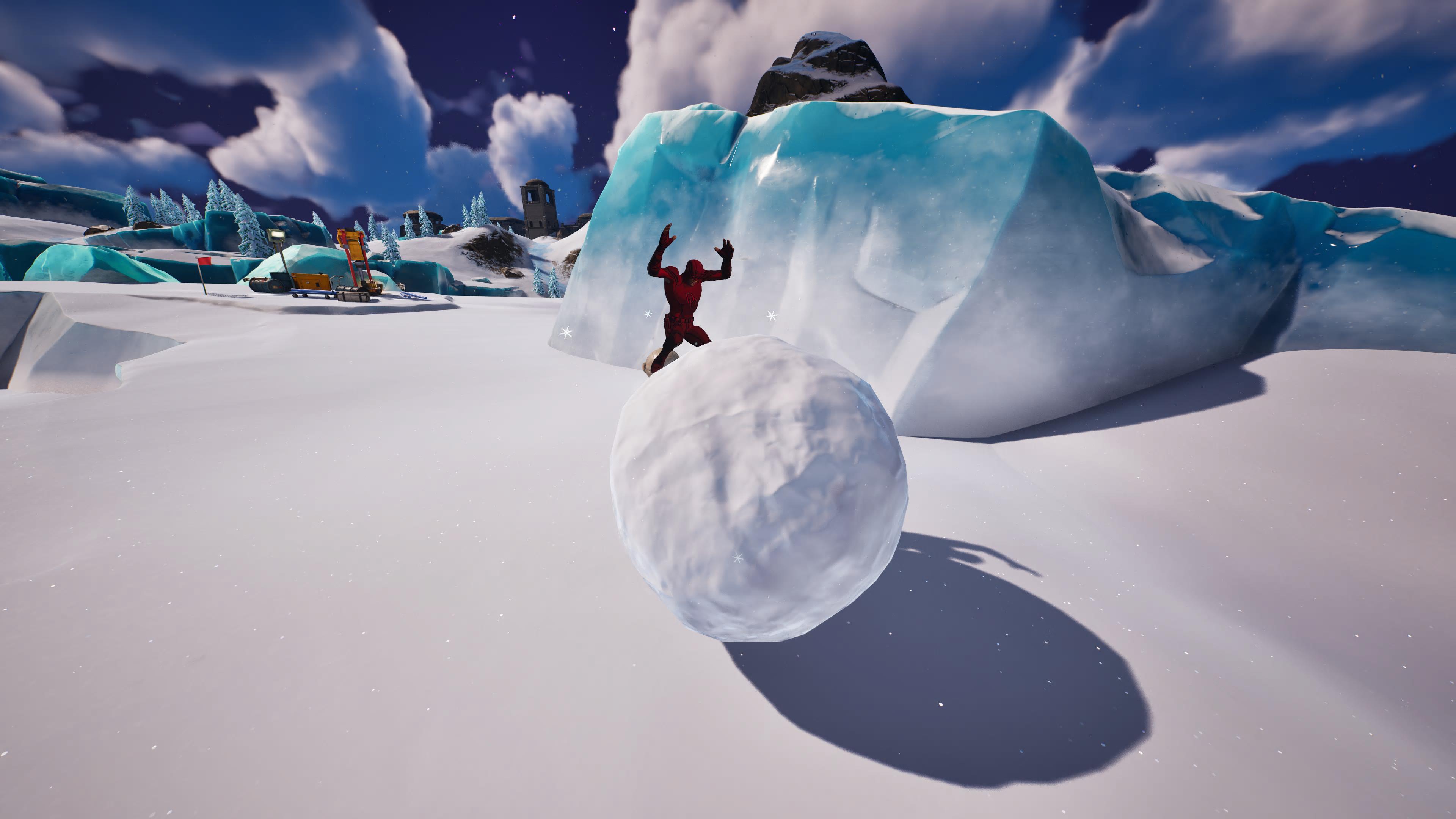 fortnite hide inside giant snowball guide how to complete the winterfest quest