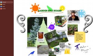 Here's my finished garden idea board tjhat I made with Apple Freeform