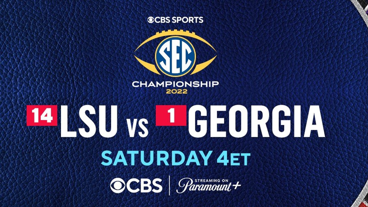 Poster for LSU vs Georgia in the SEC Championship game.