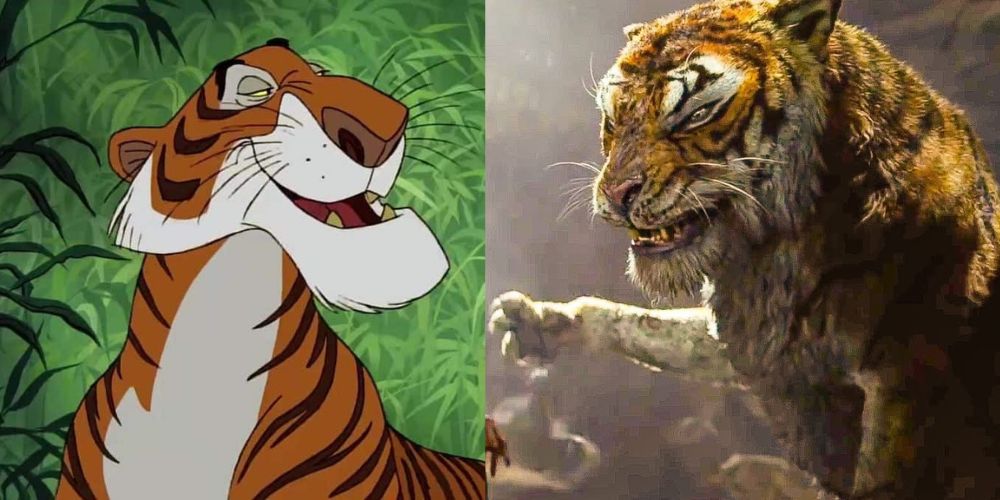 Shere Khan from The Jungle Book animated and live action