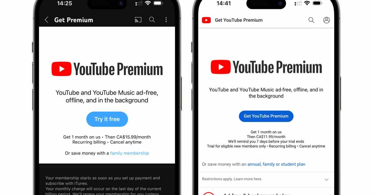 Do you have Verizon? You can get YouTube Premium for a lot cheaper