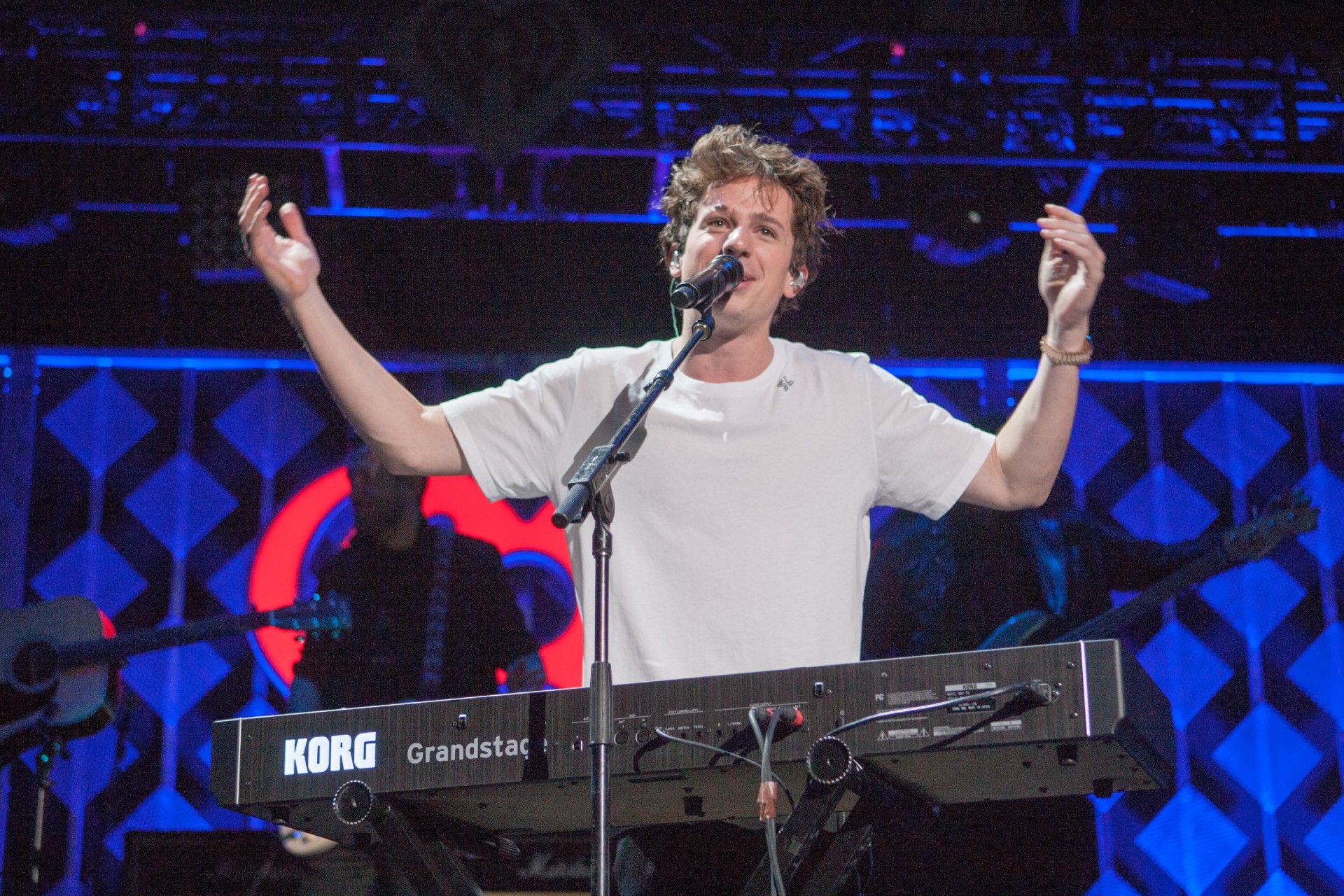 Charlie Puth performs at the iHeartRadio Jingle Ball.