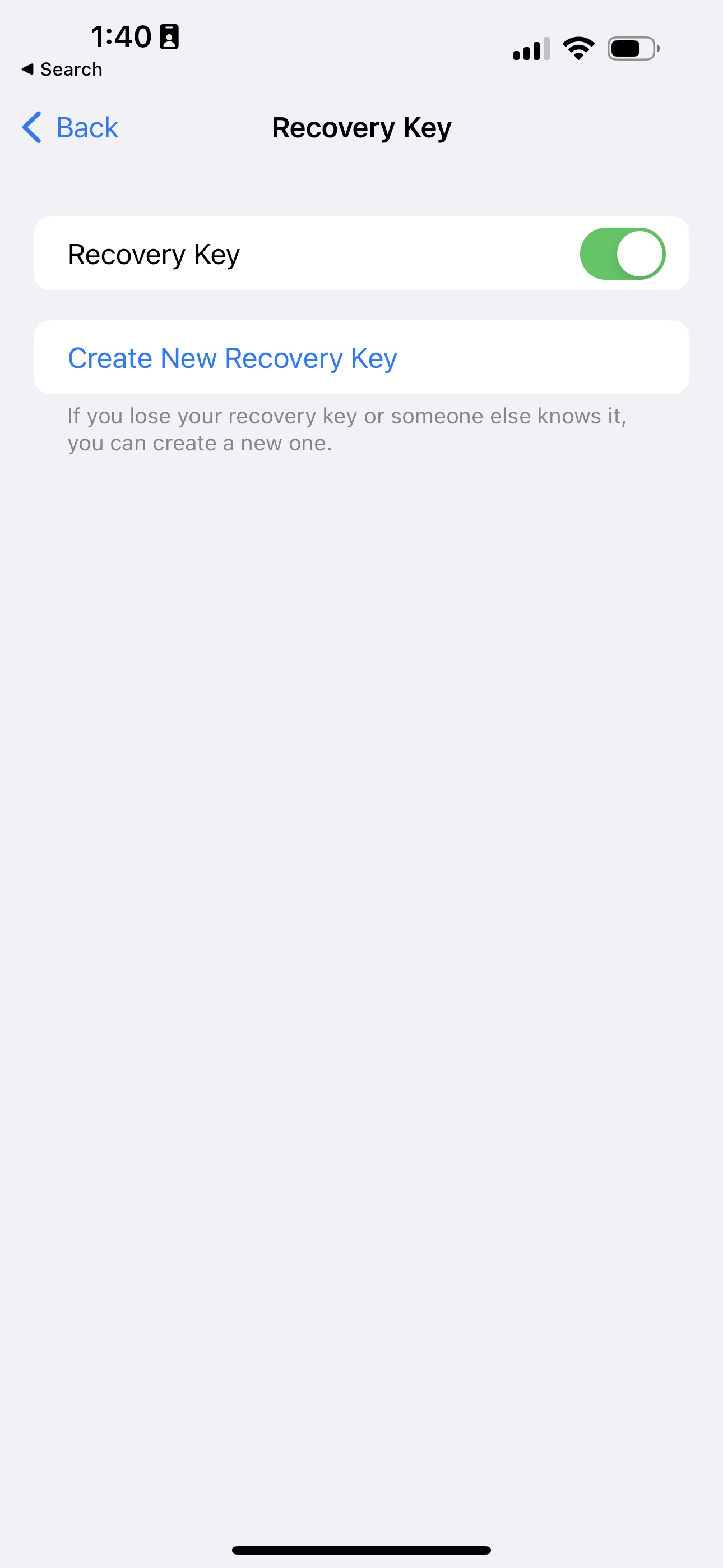 Configurar la Protección de datos avanzada en un iPhone con iOS 16.2.